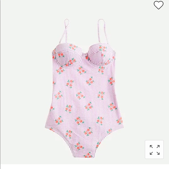 J. Crew Other - J Crew Purple Seersucker Embroidered Swimsuit, Size 6